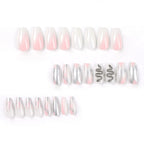 Acrylic Nail Extensions Snake Motif Shiny Finish