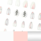 Acrylic Nail Extensions Snake Motif Shiny Finish