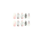 Acrylic Nail Extensions Snake Motif Shiny Finish