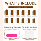 Acrylic Nail Set 24-Piece Glitter & 3D Accents