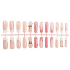 Acrylic Nail Set 24-Piece Glitter & 3D Accents