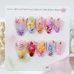 Acrylic Nail Set 3D Floral Easy-Apply