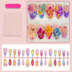 Acrylic Nail Set 3D Floral Easy-Apply