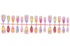 Acrylic Nail Set 3D Floral Easy-Apply