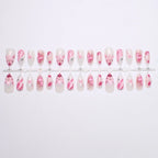 Acrylic Nail Set 3D Floral & Glitter 24-Piece