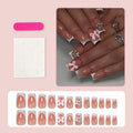 Acrylic Nail Set 3D Flowers & Glitter