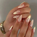 Acrylic Nail Set 3D Shell & Gem Design