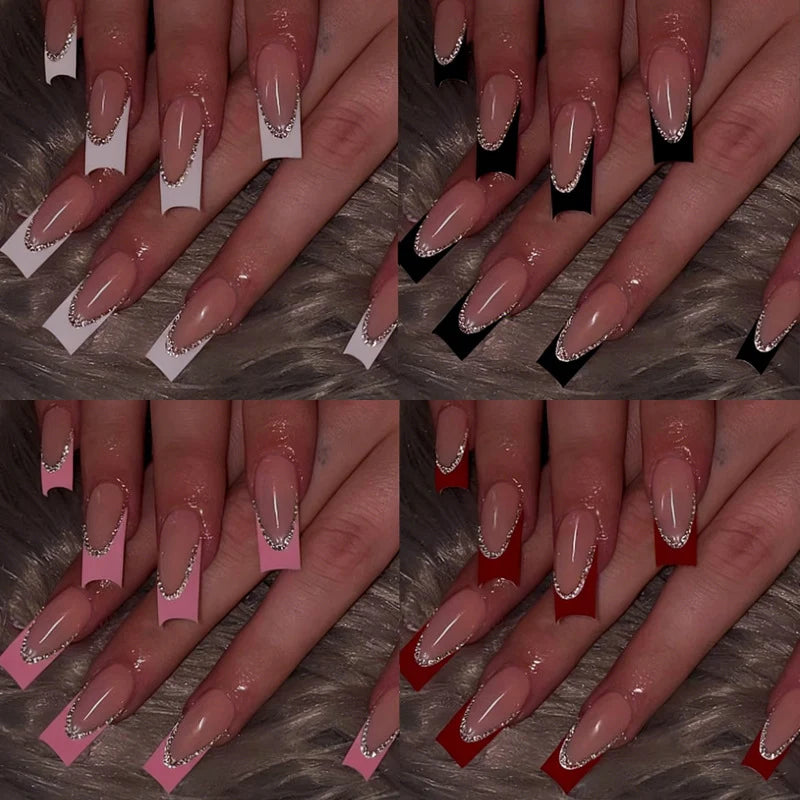 Acrylic Nail Set 96-Piece Includes Glue & File