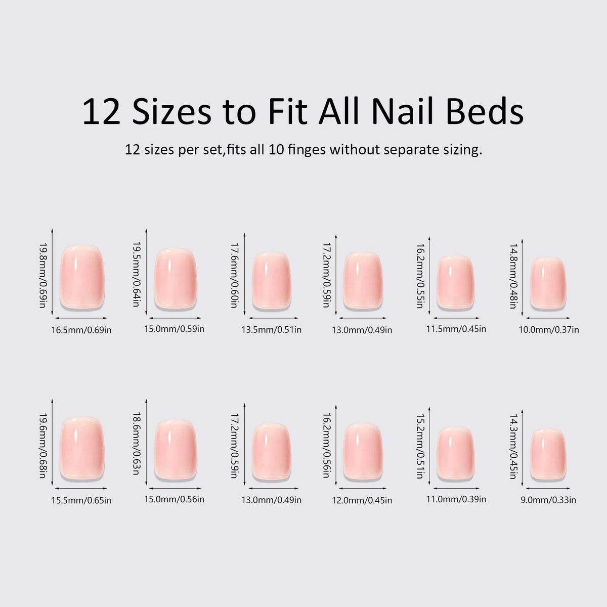Acrylic Nail Set Black Gloss & Sparkle Easy Application