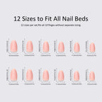 Acrylic Nail Set Black-Pink Easy Apply & Long-Lasting