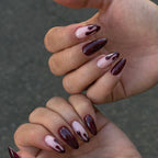Acrylic Nail Set Black-Pink Easy Apply & Long-Lasting