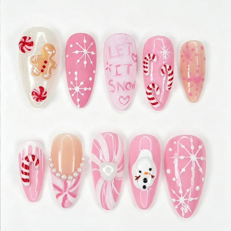 Acrylic Nail Set Christmas Designs & Easy Application