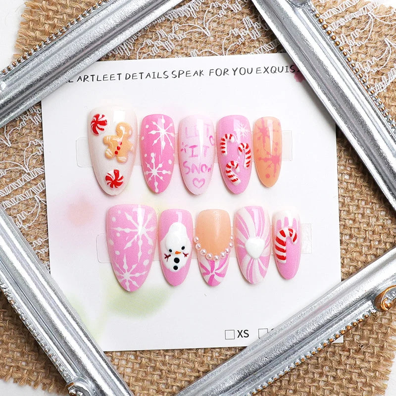 Acrylic Nail Set Christmas Designs & Easy Application