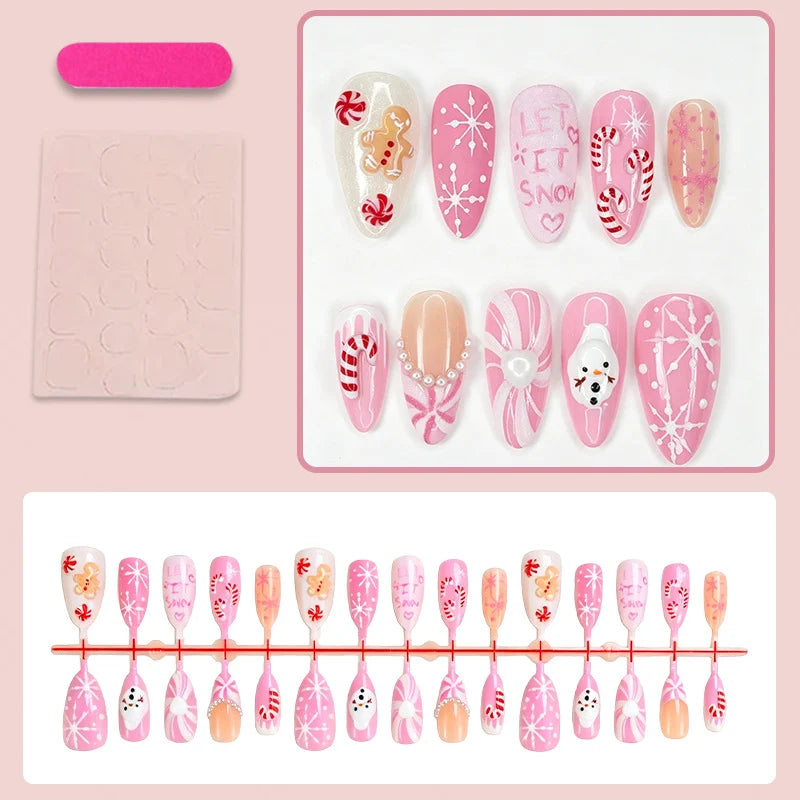 Acrylic Nail Set Christmas Designs & Easy Application