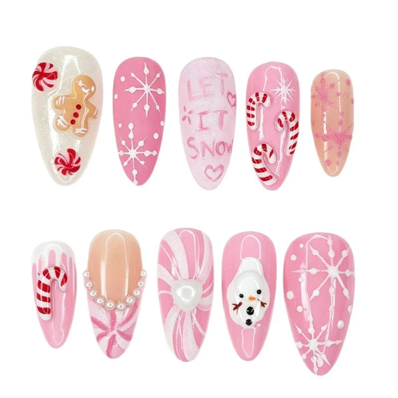 Acrylic Nail Set Christmas Designs & Easy Application