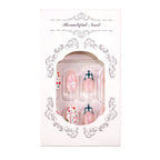Acrylic Nail Set Durable Floral Design Easy Application