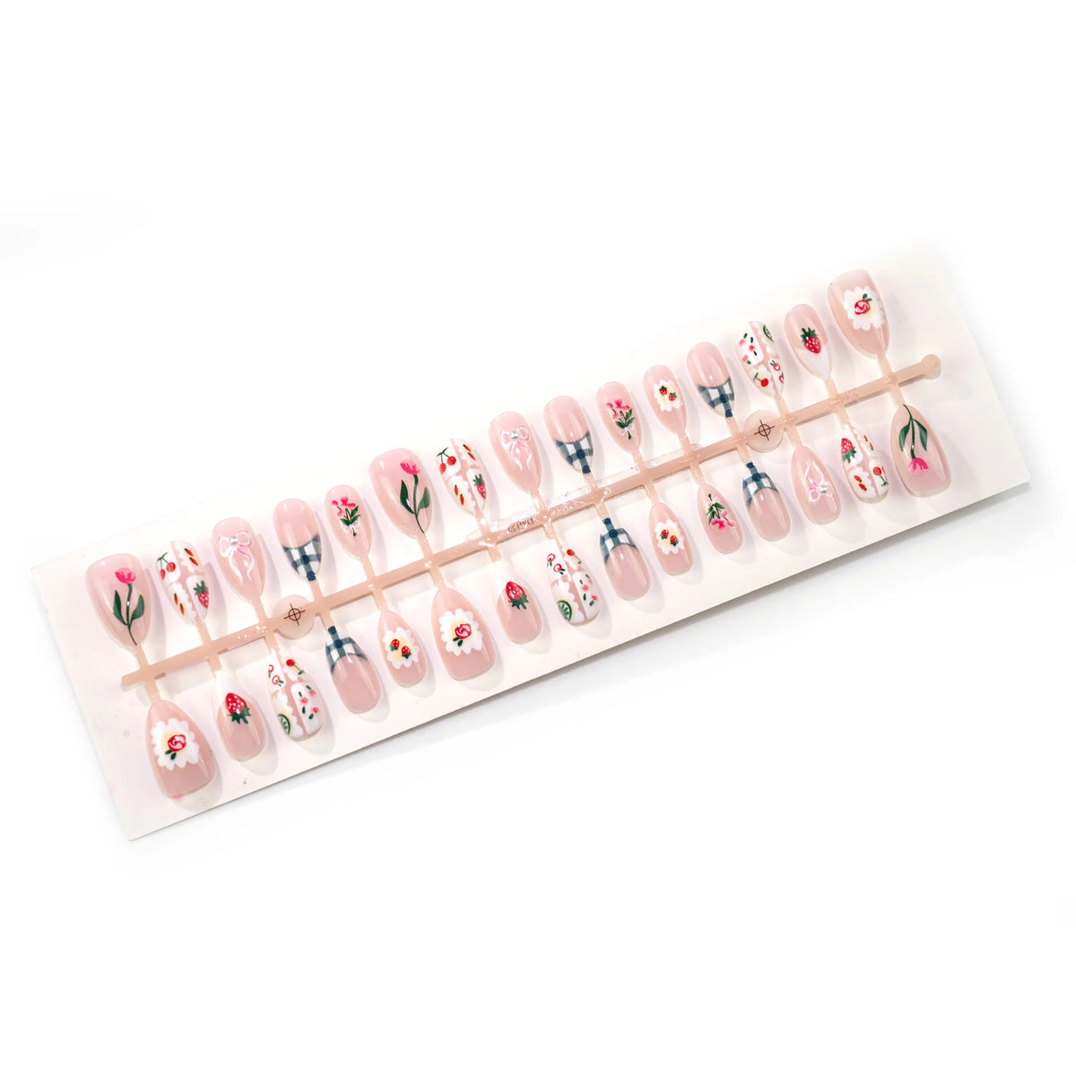 Acrylic Nail Set Durable Floral Design Easy Application