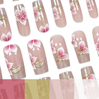 Acrylic Nail Set Durable Floral Designs 24 Piece