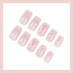 Acrylic Nail Set Durable Romantic Bow Accents
