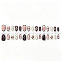Acrylic Nail Set Floral Accents Multiple Sizes Easy Application