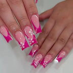 Acrylic Nail Set Floral Design Chip-Resistant Set of 24