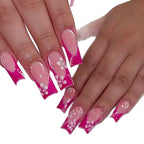 Acrylic Nail Set Floral Design Chip-Resistant Set of 24
