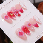 Acrylic Nail Set Floral Design Set of 24