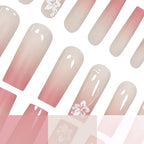 Acrylic Nail Set Floral Designs 24-Piece Salon-Quality