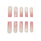 Acrylic Nail Set Floral Designs 24-Piece Salon-Quality