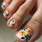 Acrylic Nail Set Floral Designs Easy Application