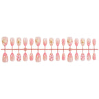 Acrylic Nail Set Floral Designs Includes Glue & Buffer