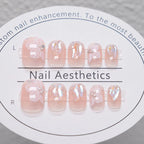 Acrylic Nail Set Floral & Rhinestone Long-Lasting