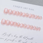 Acrylic Nail Set Floral & Rhinestone Long-Lasting