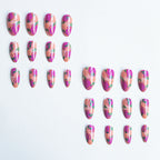 Acrylic Nail Set Floral Rose Easy Application