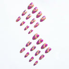 Acrylic Nail Set Floral Rose Easy Application
