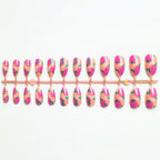 Acrylic Nail Set Floral Rose Easy Application