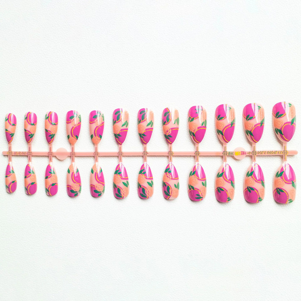 Acrylic Nail Set Floral Rose Easy Application