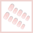 Acrylic Nail Set French Tip & Glitter Kit
