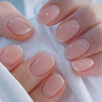 Acrylic Nail Set French Tip & Glitter Kit