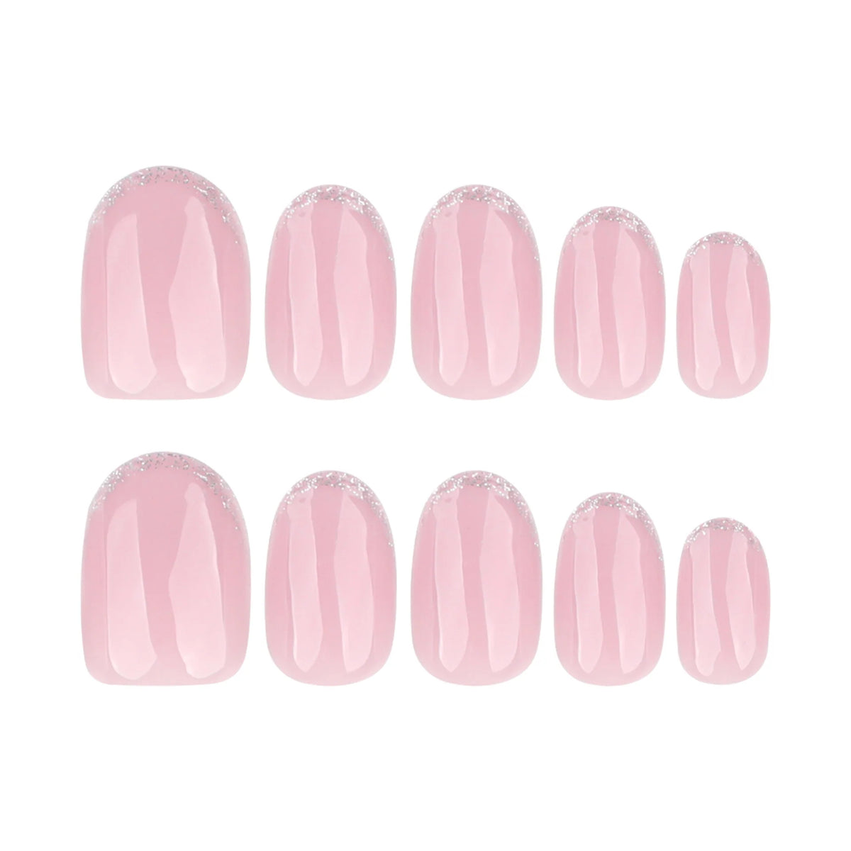 Acrylic Nail Set French Tip & Glitter Kit