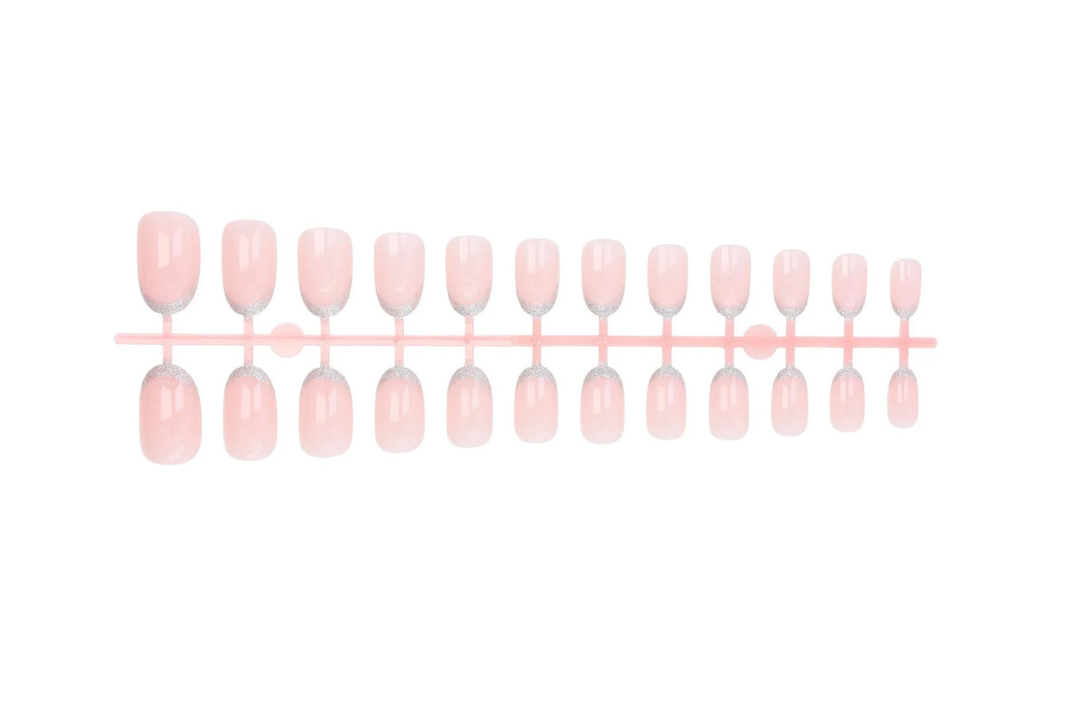 Acrylic Nail Set French Tip & Glitter Kit