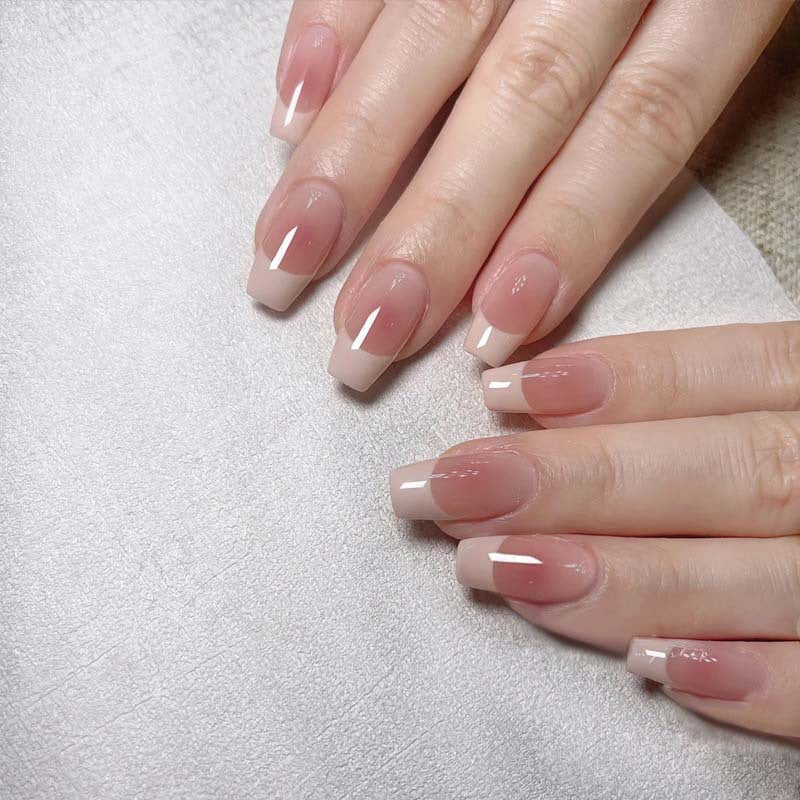 Acrylic Nail Set French Tip Glue-On Multiple Sizes