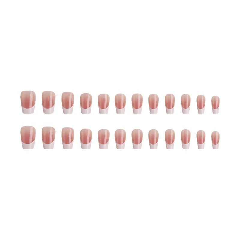 Acrylic Nail Set French Tip Glue-On Multiple Sizes