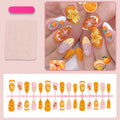 Acrylic Nail Set Fruity Motifs Easy-Apply & Long-Lasting