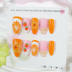 Acrylic Nail Set Fruity Motifs Easy-Apply & Long-Lasting