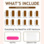 Acrylic Nail Set Glamorous Accents Adhesive Tabs