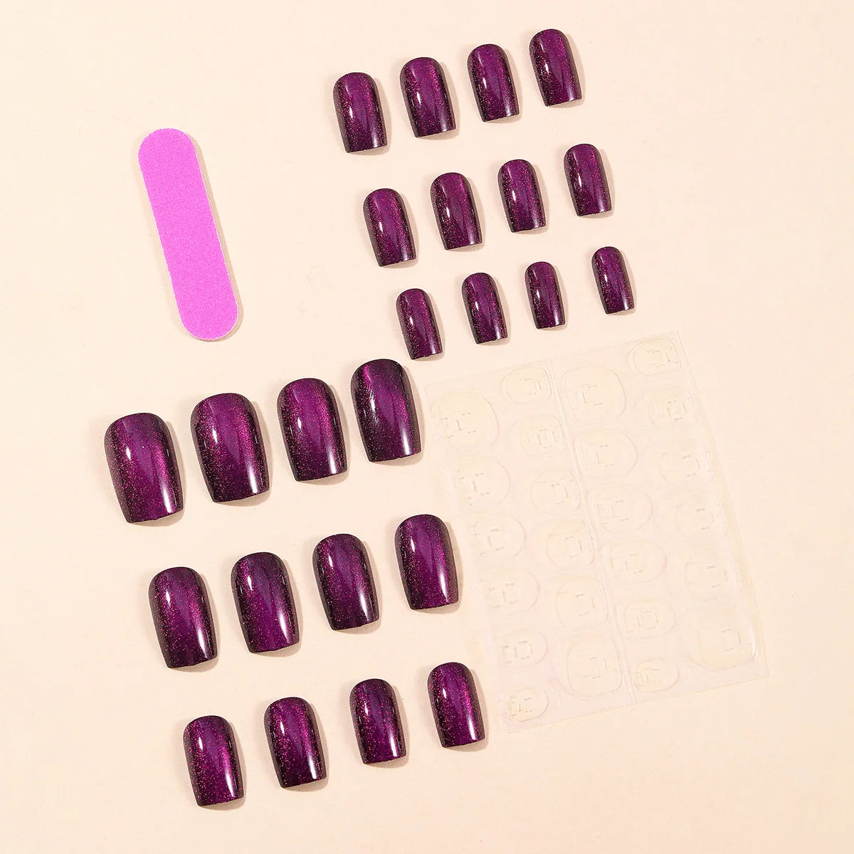 Acrylic Nail Set Glossy Ombre Long Lasting