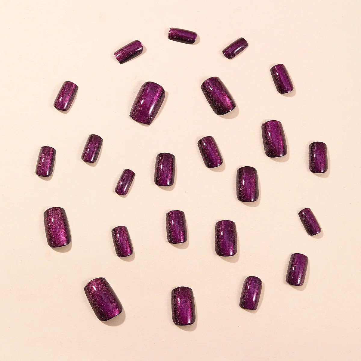 Acrylic Nail Set Glossy Ombre Long Lasting