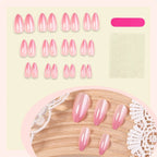 Acrylic Nail Set Glossy Shimmer Adhesive Strips