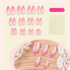 Acrylic Nail Set Glossy Shimmer Adhesive Strips
